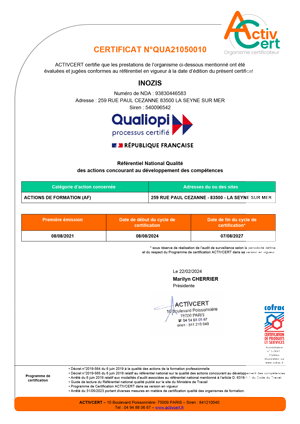 activ cert couleur