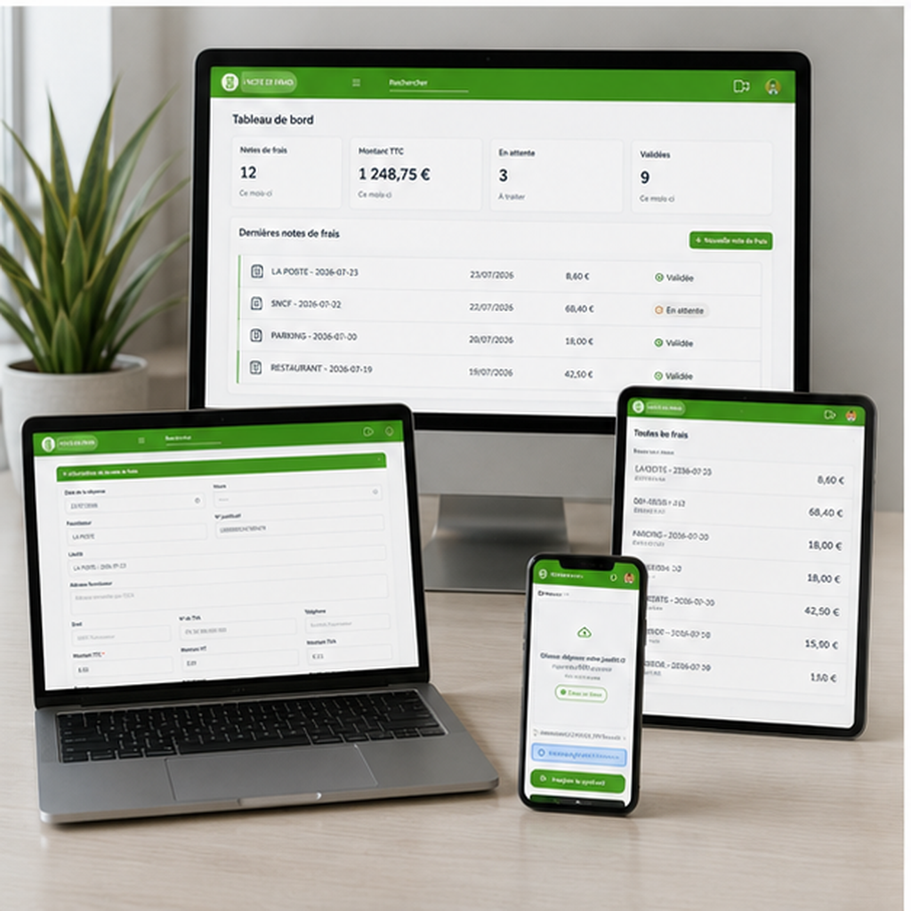 Utilisation de i NOTE DE FRAIS sur plusieurs appareils