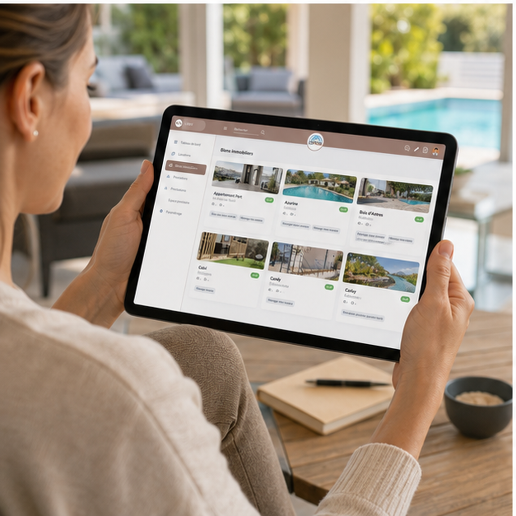 Gestion des biens immobiliers sur tablette avec i CONCIERGERIE